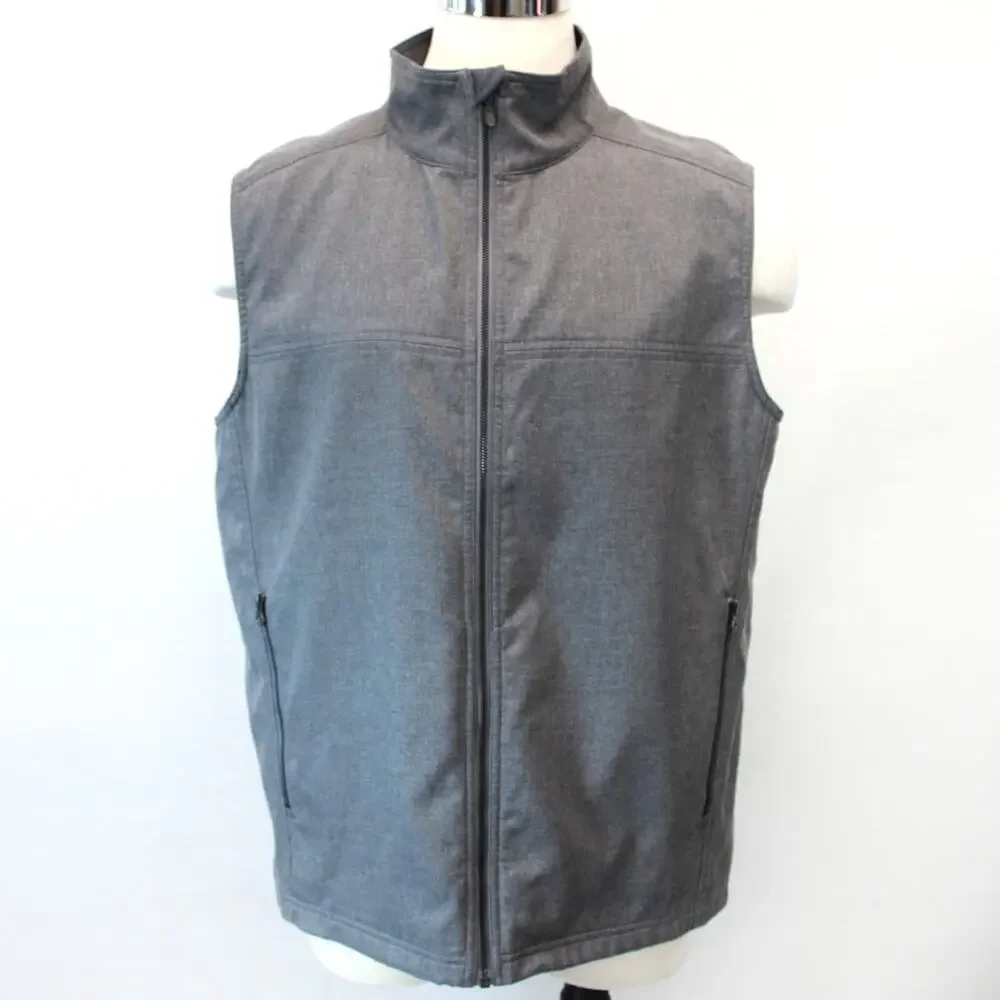 Exofficio Gray Full Zip Pockets Vest Coat Jacket XL